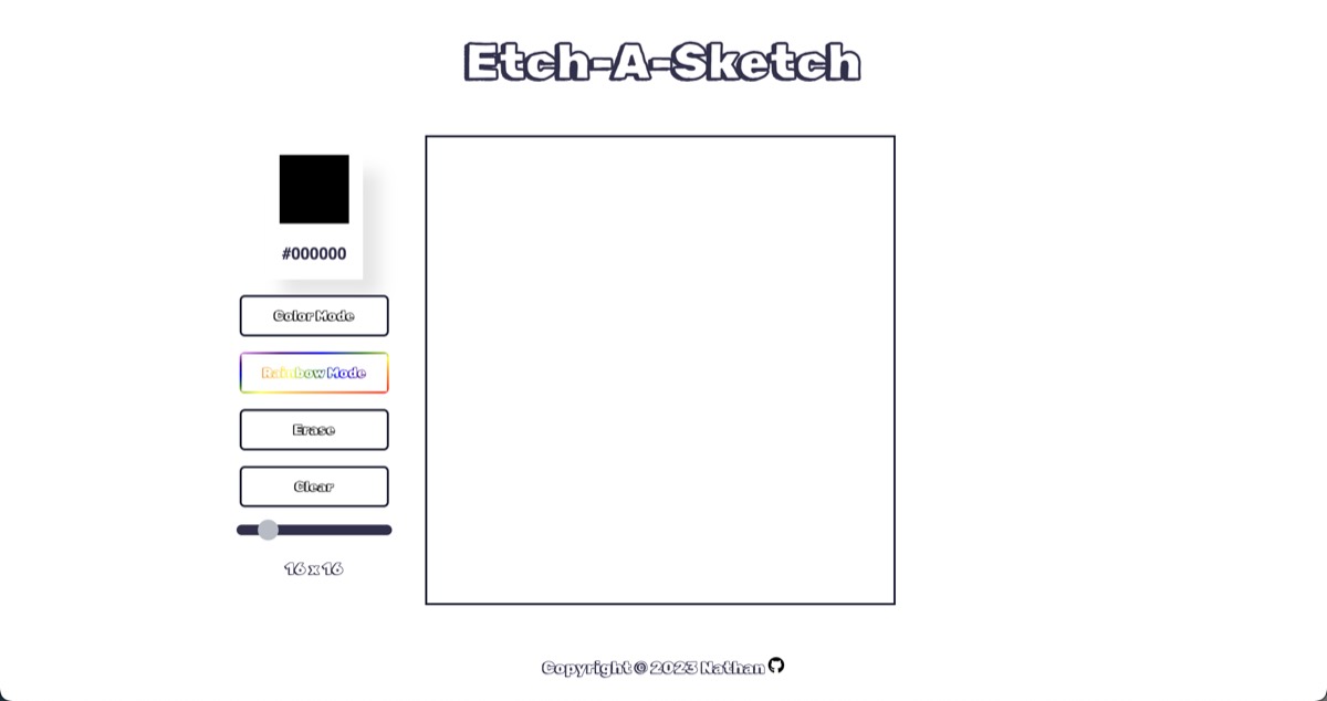 Browser-based sketching tool showing a grid-based drawing area