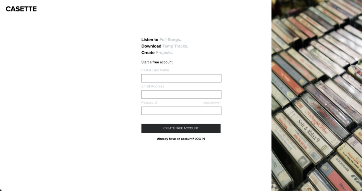 User registration form with custom validation and focused input states